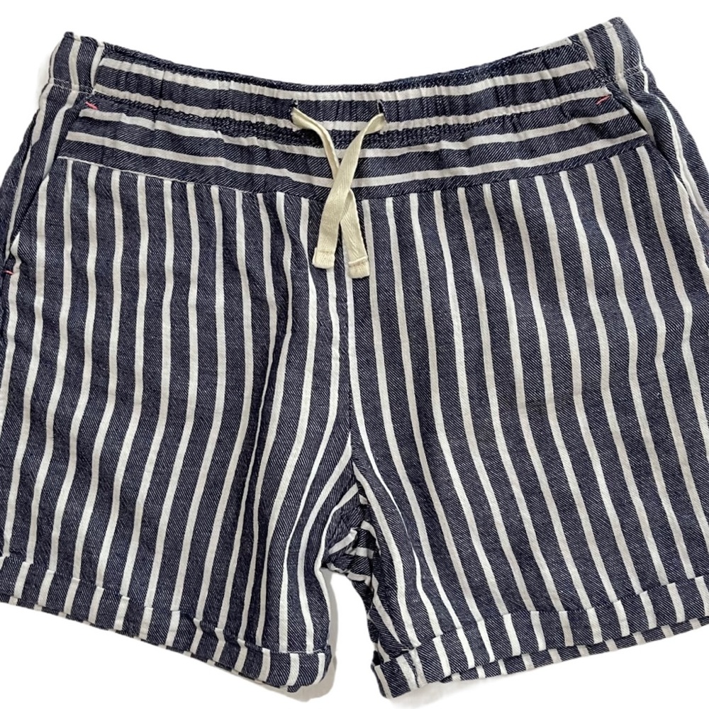 NWOT Girls Blue Sapphire Striped Drawstring Shorts - Picture 2 of 16
